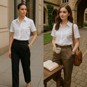 Brooks Brothers Woman White Shirt 16 Officecore Classic Clean Girl Aesthetic